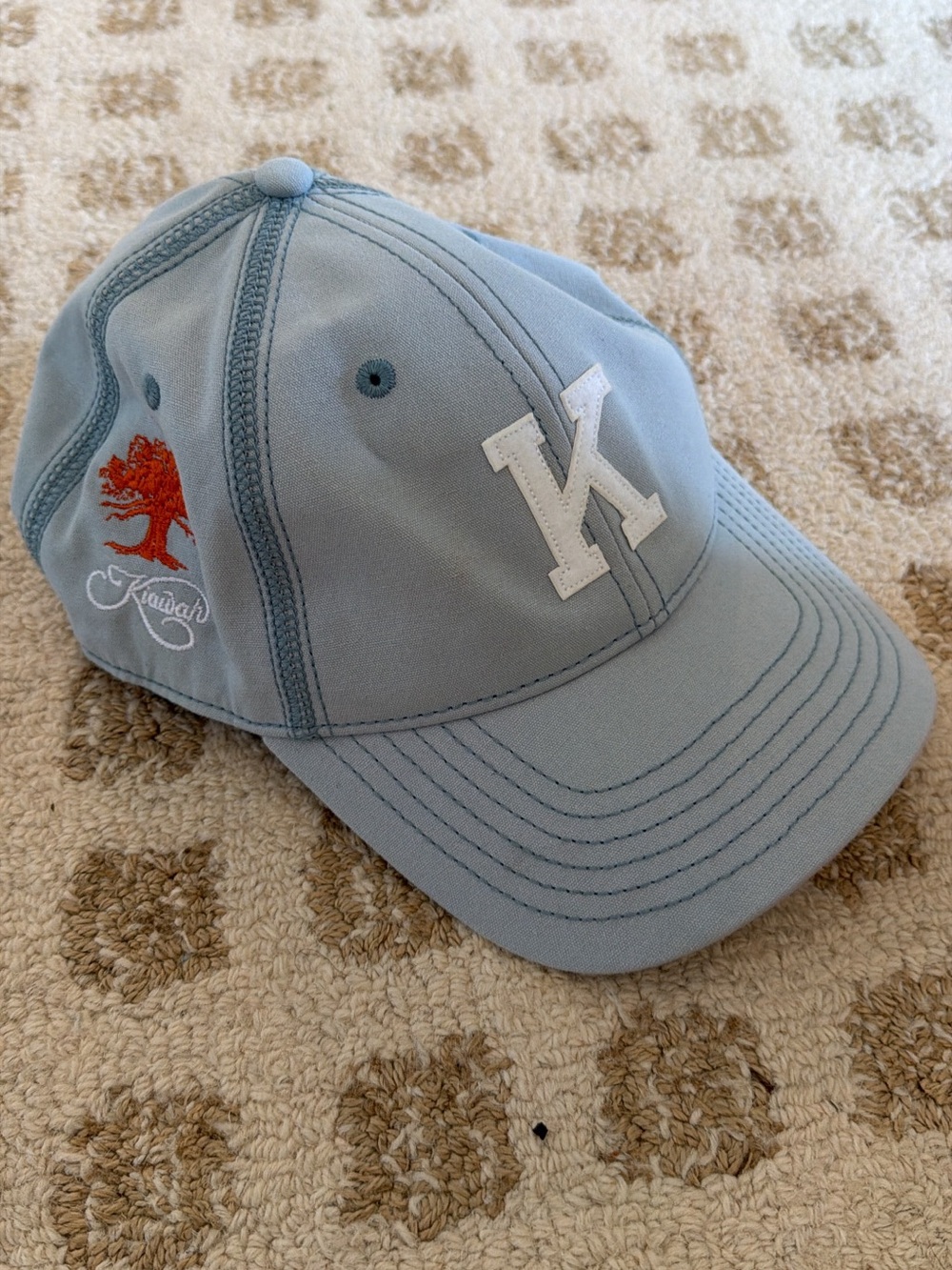 Kiawah Light Blue K Embroidered Baseball Cap